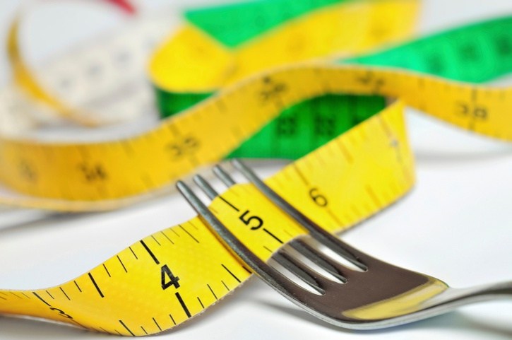 fork with tape measurer