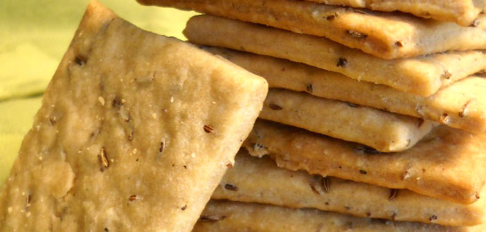 Coriander Cumin and Caraway Crackers