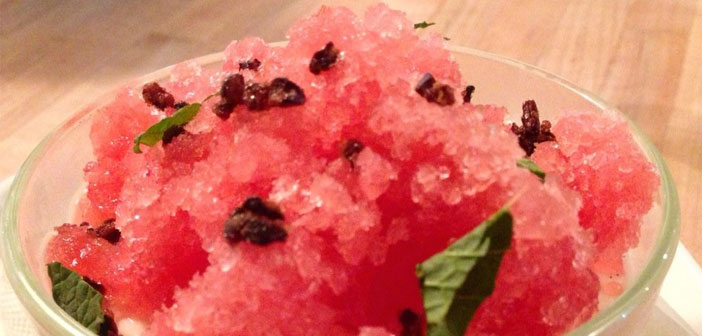 Lime and Watermelon Granita