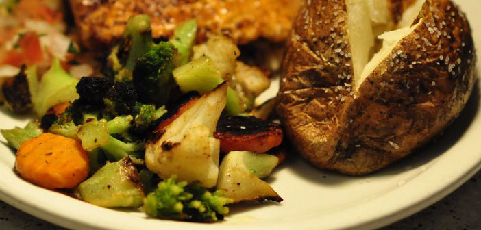 Baked Potatoes with Vegetables