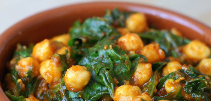 Greek Chickpeas and Spinach