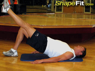 Leg Up Supine Bridge – Core Exercise Guide with Photos