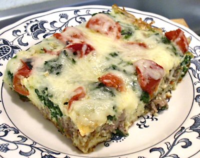 SPINACH SAUSAGE BRUNCH CASSEROLE