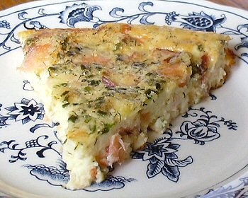 SMOKED SALMON QUICHE WITH DILL