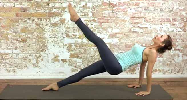 Try upward plank with one leg lifted to melt away fat from your arms, shoulders and back