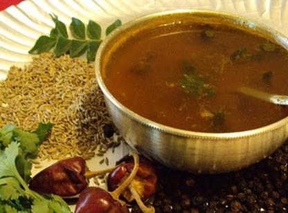 Black pepper and garlic rasam